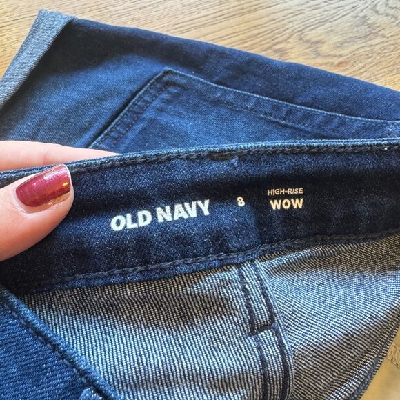 Old Navy High Rise Wow Shorts Dark Wash Size 8 - Picture 6 of 12